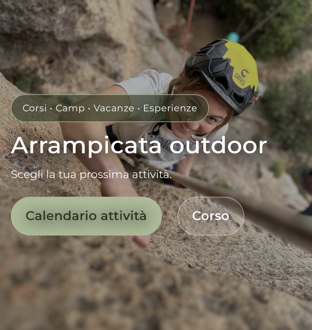 Arrampicata outdoor su roccia, contenuto social per Vertical Lab